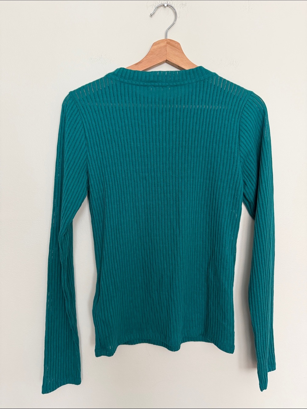 New NWT PILCRO Anthropologie Pilcro Sheer Layering Top Turquoise Small - Picture 6 of 7